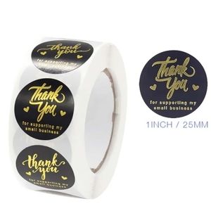 ♥️ 5x25 / 500 Thank You Stickers